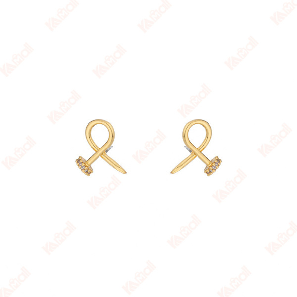 girls simple style pin earrings